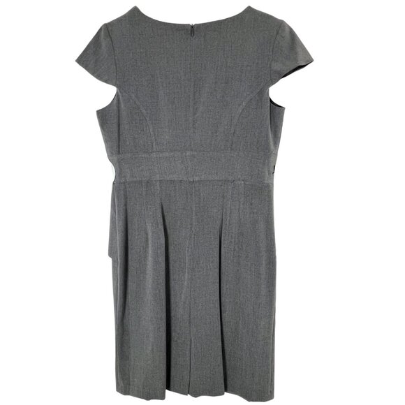 Emma & Michele Gray Sheath Dress with Peplum Waist – NWT – Size 12 - Picture 11 of 14